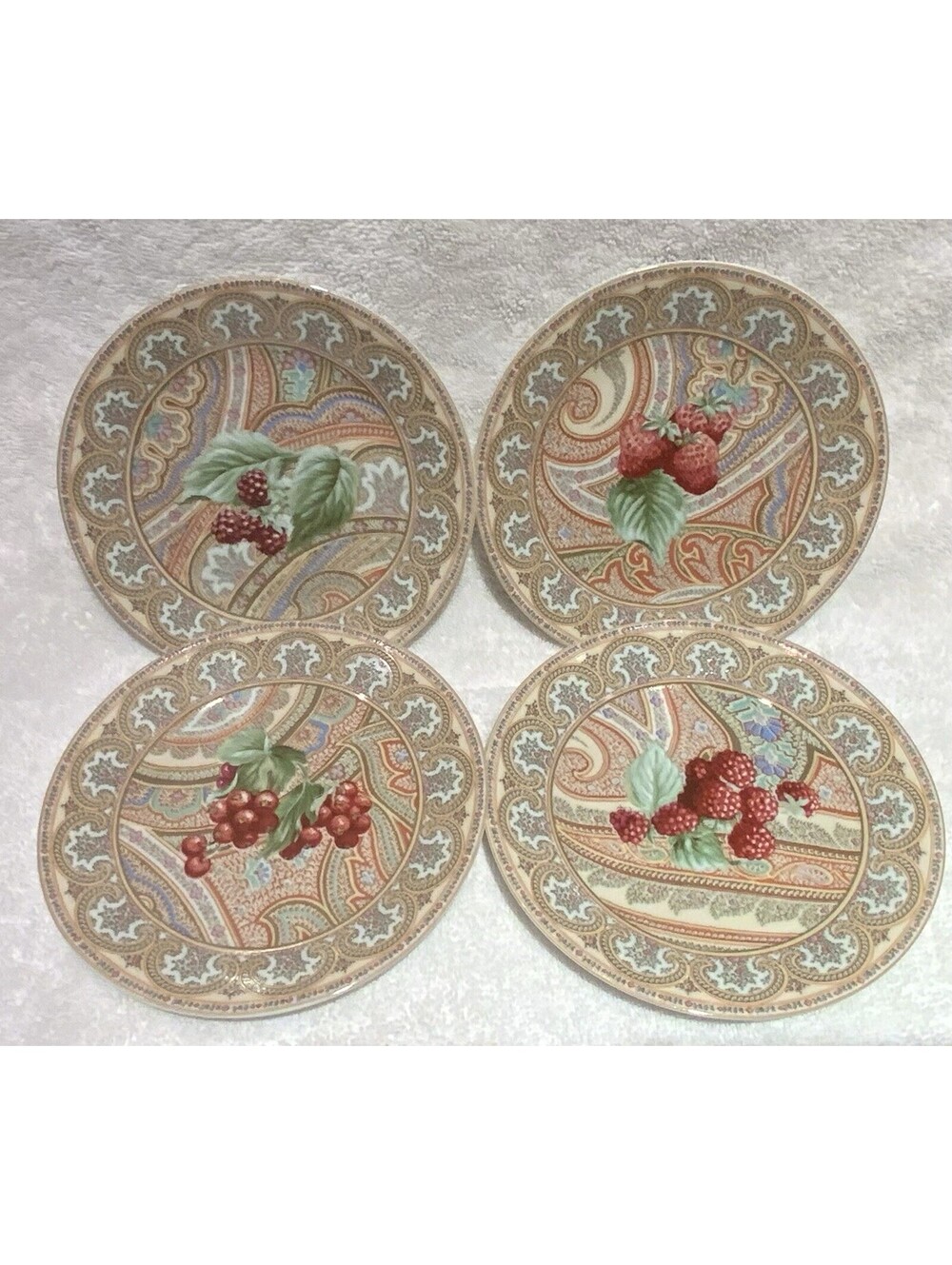 Philippe Deshoulieres 6” ‘Porcelaine De Limoges’ Set Of 4 Small Plates